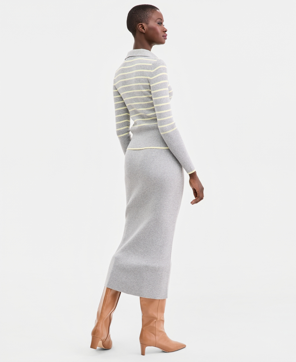 On 34th Women's Striped Collared Cardigan , Macy's Exclusive