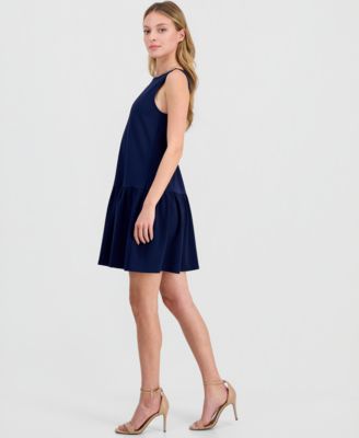 Petite Drop-Waist Sleeveless Dress