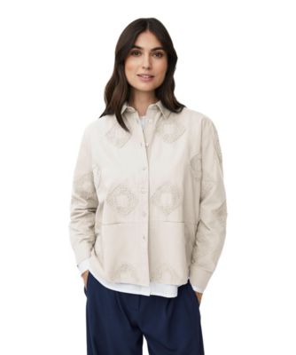 Women's 100% Cotton Long Sleeve Collared Shirt