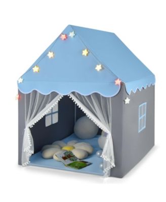 Kids Playhouse Tent With Star Lights And Mat.