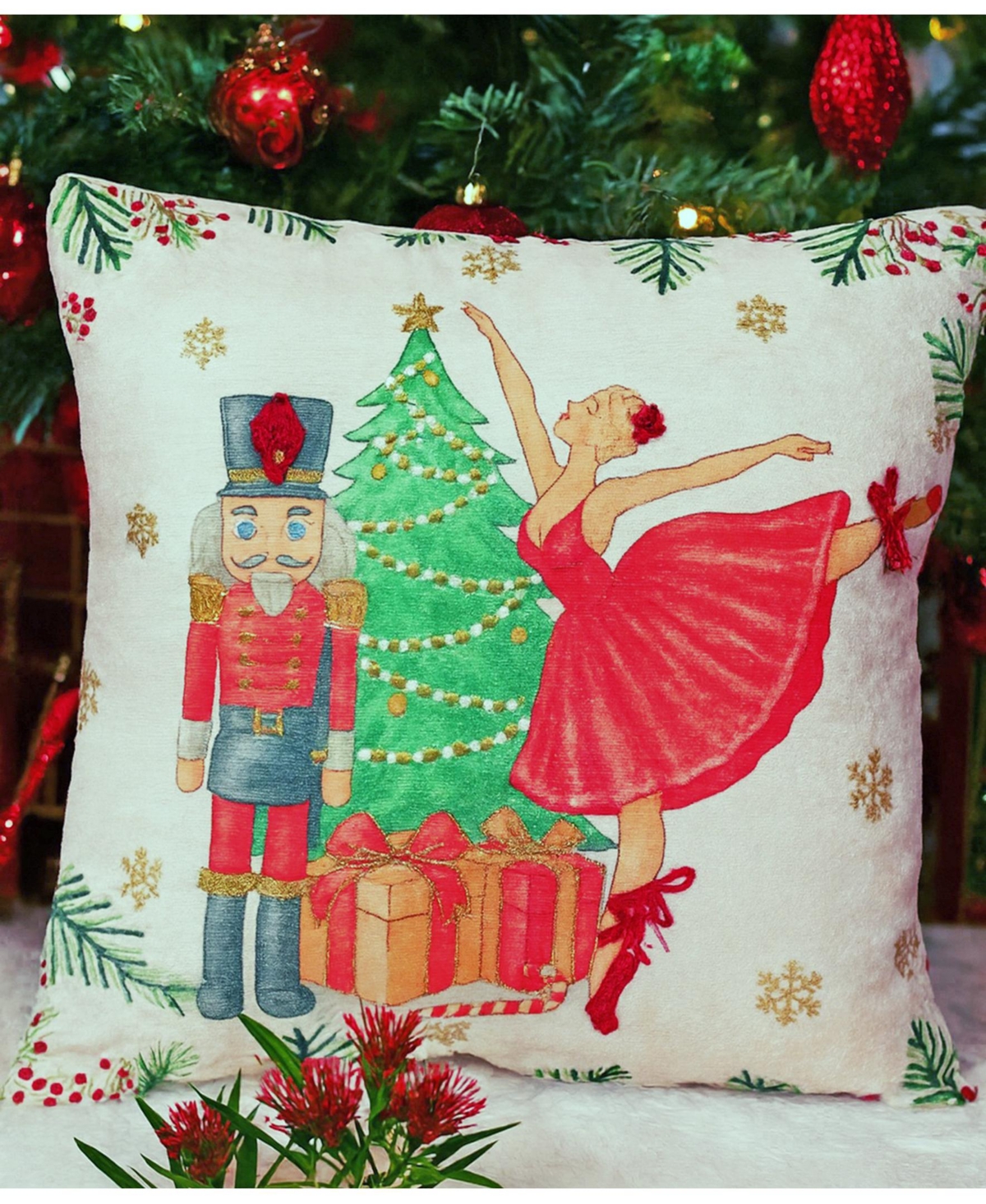Vibhsa Alpine Holiday Decorative Pillow, 20" X 20" In Multi