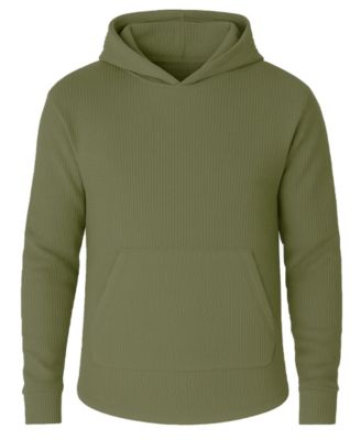 Men's Waffle Knit Thermal Pull-On Hoodie