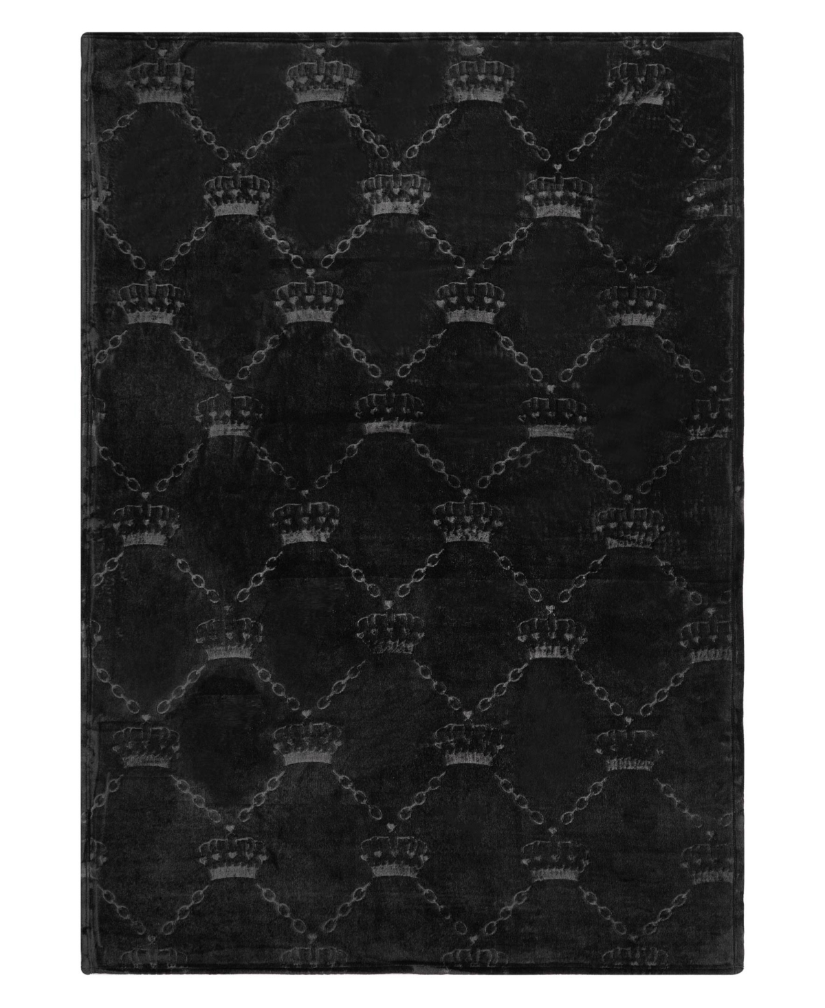 Juicy Couture Embossed Crown Throw, 50" x 70"