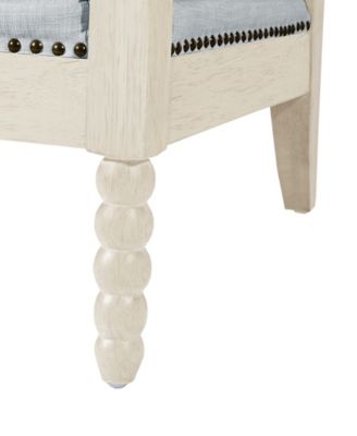 25.5" Solid Wood Frame Turned-wood legs Accent Armchair