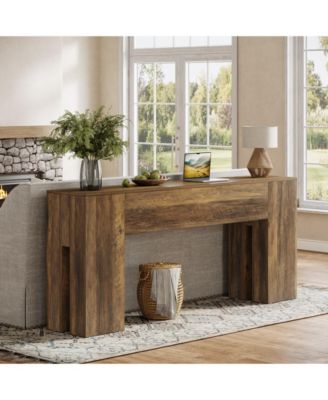 71-Inch Long Console Table for Entryway, Farmhouse Sofa Console Behind Couch, Entry Table