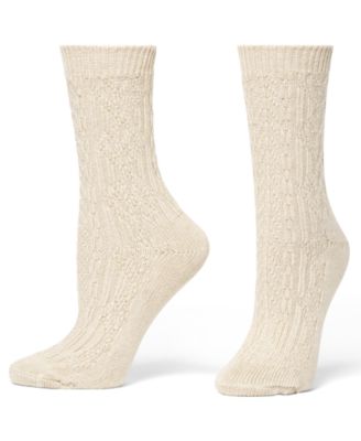 Women's 2-Pack Knit Diamond Crew Socks