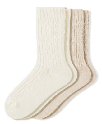 Women's 2-Pack Knit Diamond Crew Socks