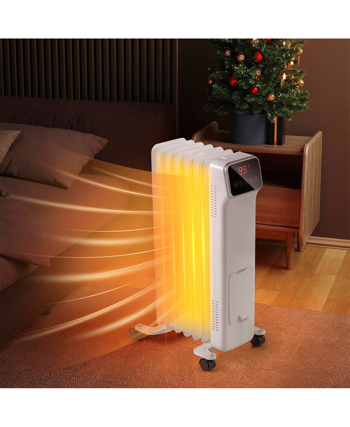 Sugift 1500W Oil Filled Radiator Heater with Remote Control 3 Modes 24H Timer