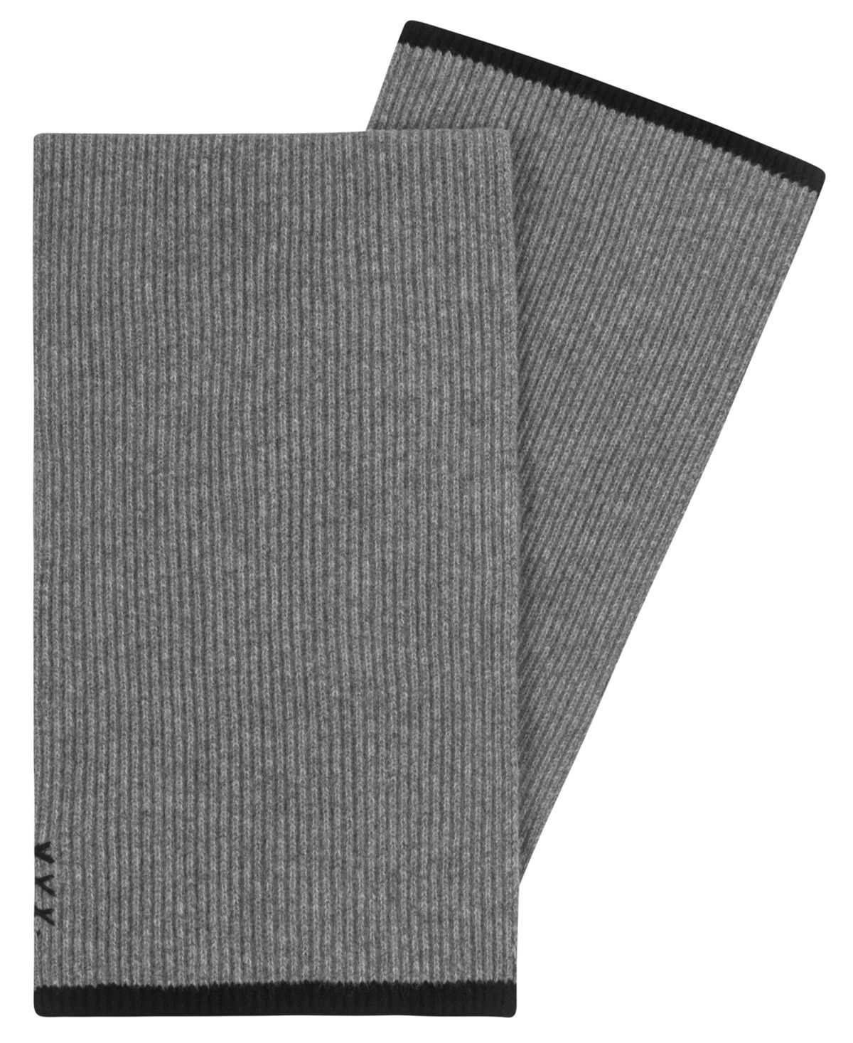 Мужской шарф из толстой пряжи в рубчик