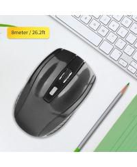 Wireless Mouse with USB Mini Receiver, 2.4G Ergonomic Optical Mouse, 250Hz 1600DPI Computer Mouse for Laptop PC Computer Notebook