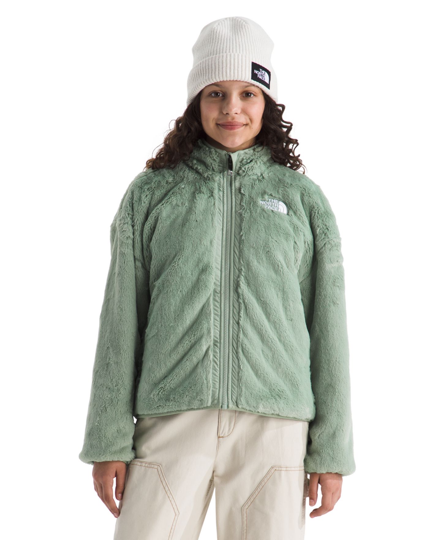 Куртка The North Face Reversible Shasta Full Zipper Jacket для девочек, цвет: Сланцевый мох — фото 3