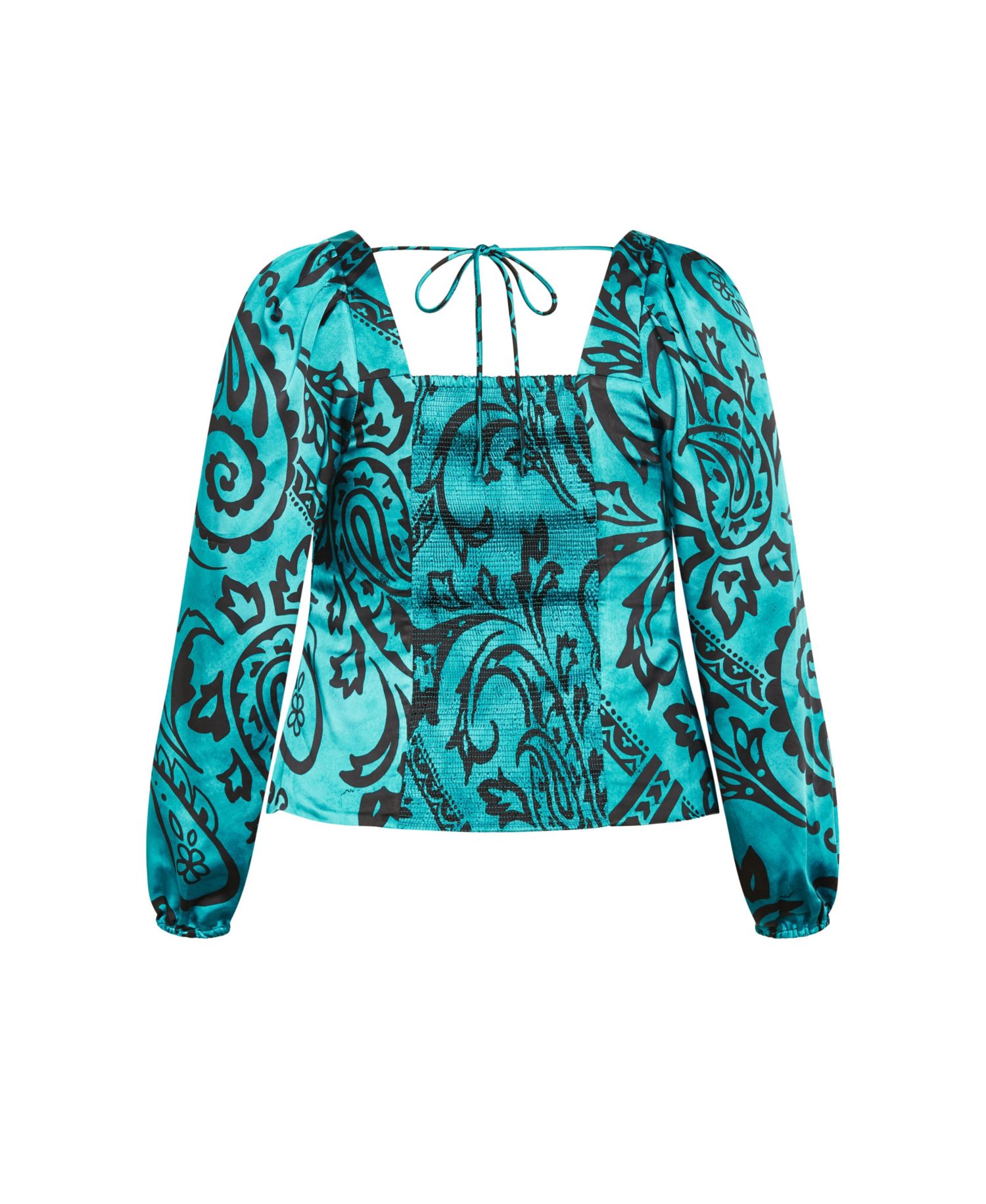 Plus Size Fleur 2 Piece Decorative Flower Neck Tie Top