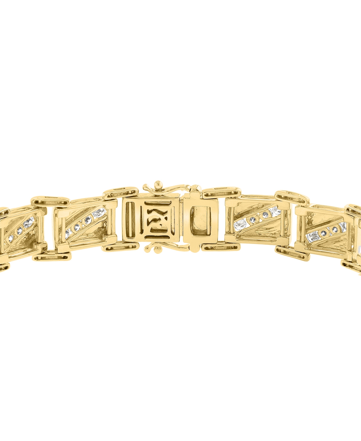 Effy Collection Men's Lab Grown Diamond (2-5/8 ct. t.w.) Bracelet in Gold over Silver