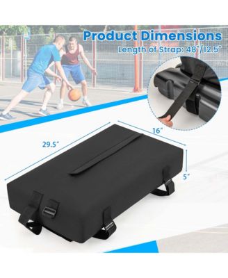 Portable Basketball Hoop Stand Adjustable Height with Shatterproof Sandbag Wheels