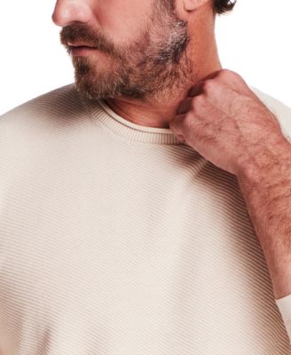 Men's Long-Sleeve Crewneck Twill Stonewash Sweater