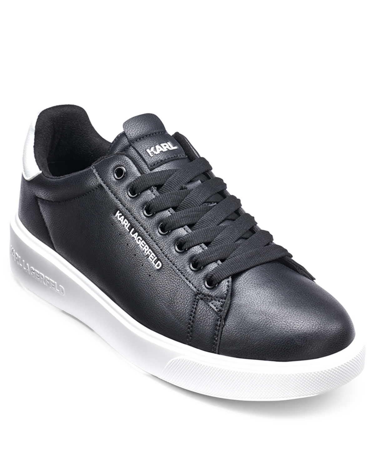 Karl Lagerfeld Paris Men's Logo Plain Toe Sneakers