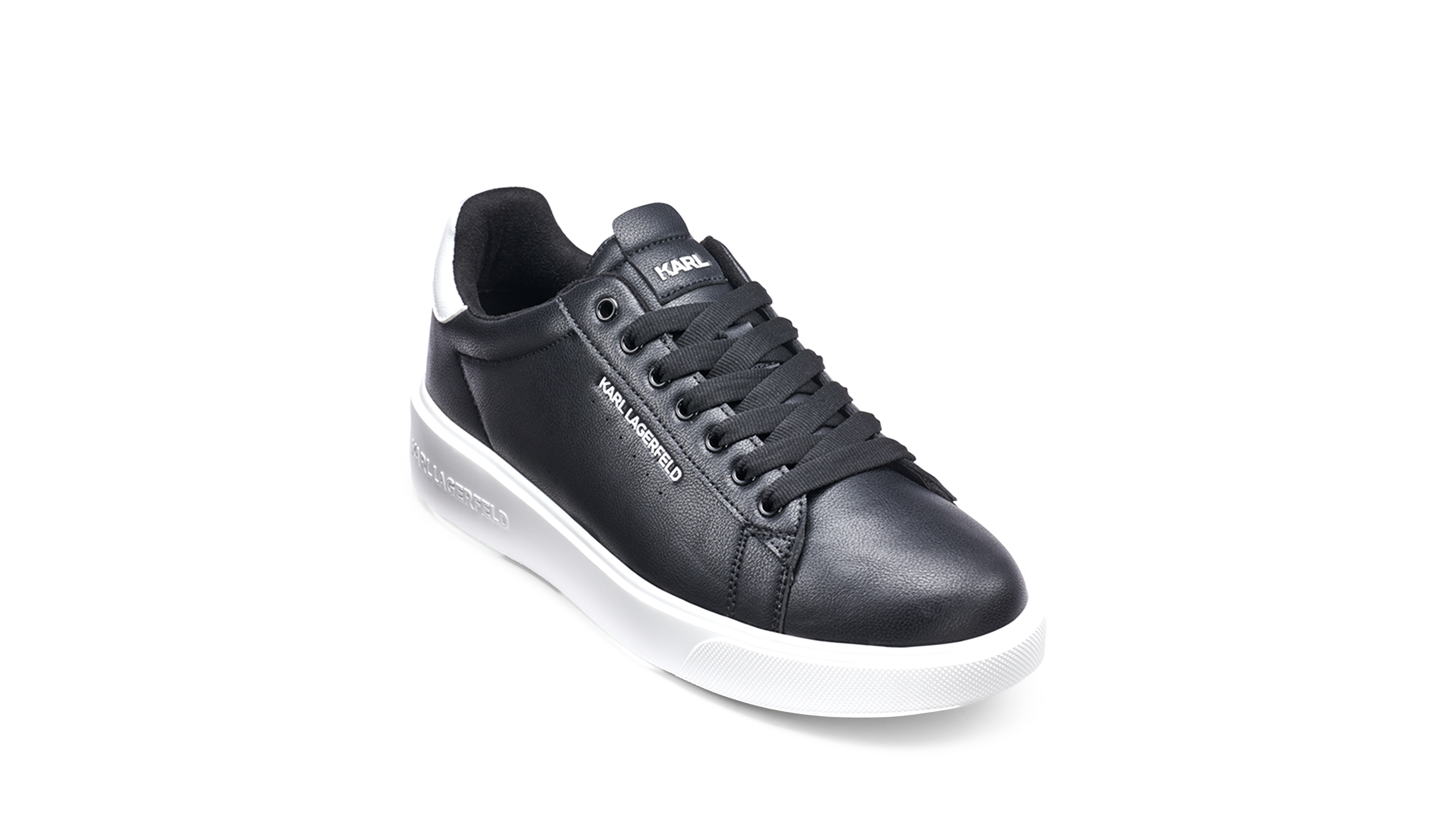 Karl Lagerfeld Paris Men's Logo Plain Toe Sneakers