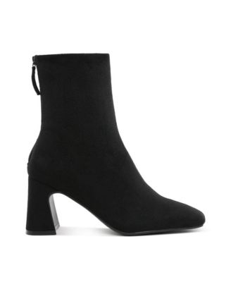 Womens Dimri Square Toe Microfiber Ankle Boots