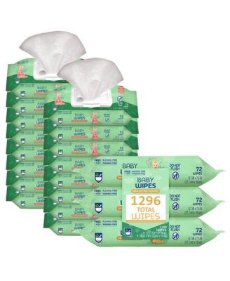 Baby Wipes with Aloe Vera & Shea Butter – 6 Pack (1296 Wipes Total)