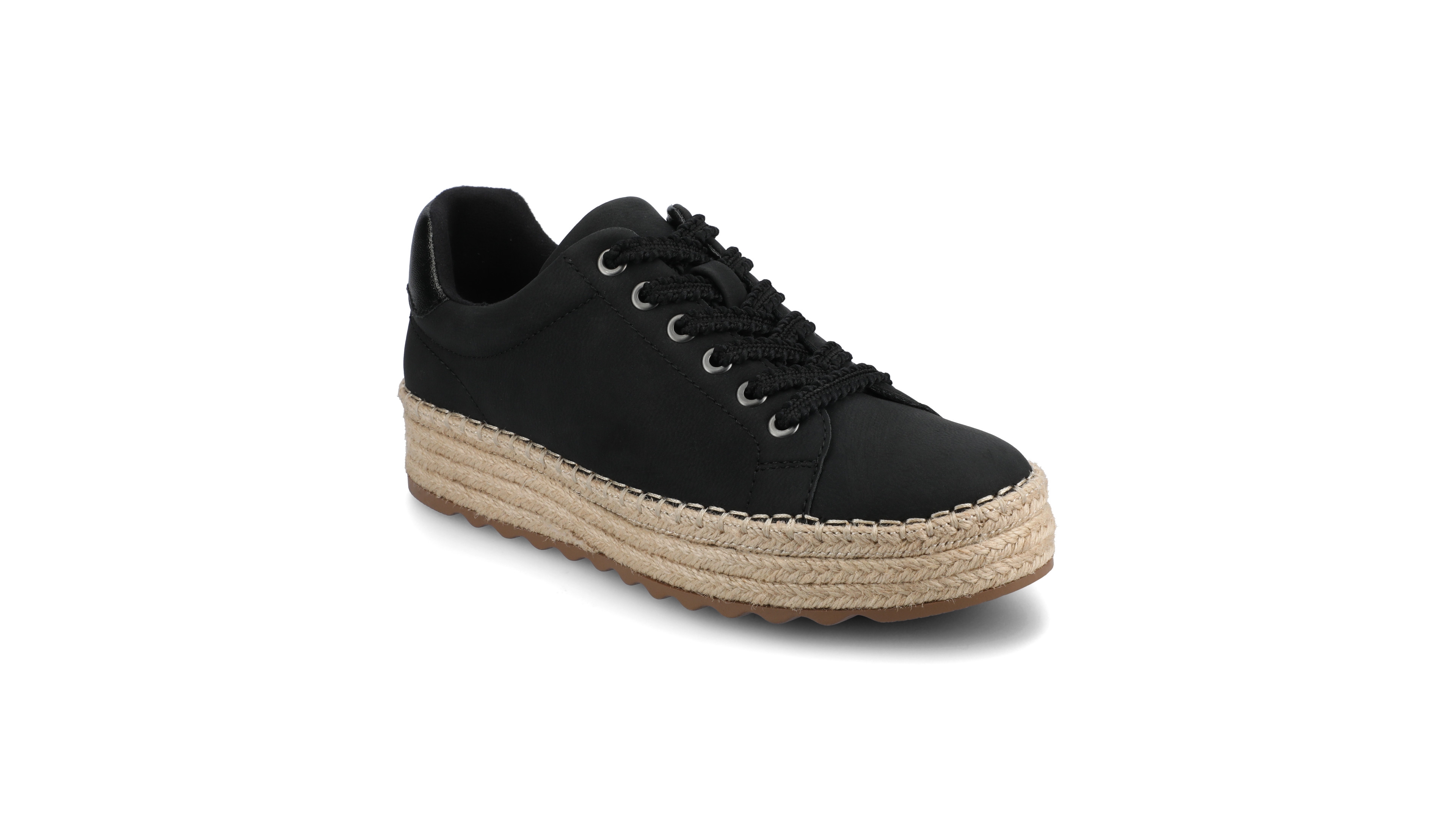 Journee Collection Women's Cosima Esapdrille Round Toe Lace Up Sneakers