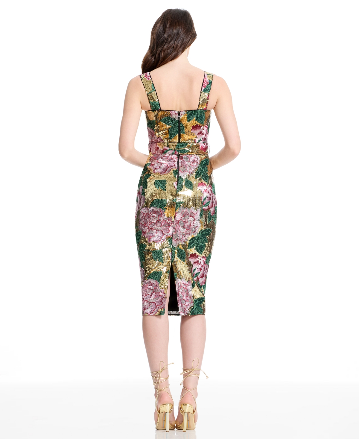Dress The Population Women's Bodycon Midi Dress In Multi