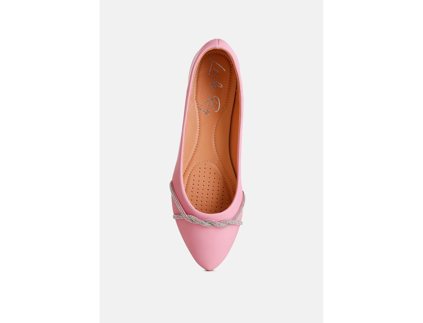 Женские балетки London Rag Playasu Rhinestone Faux Leather Ballerinas, цвет: Пастельный розовый — фото 5