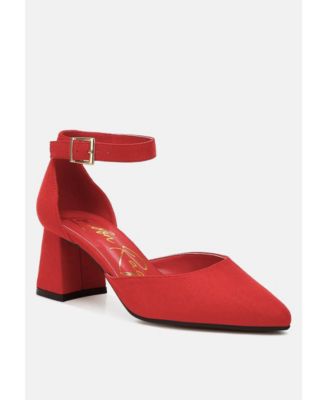 Womens Rozita Microfiber Block Heel Sandals