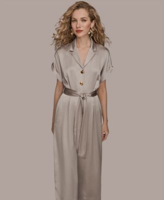 Women's Satin Wide Leg Jumpsuit