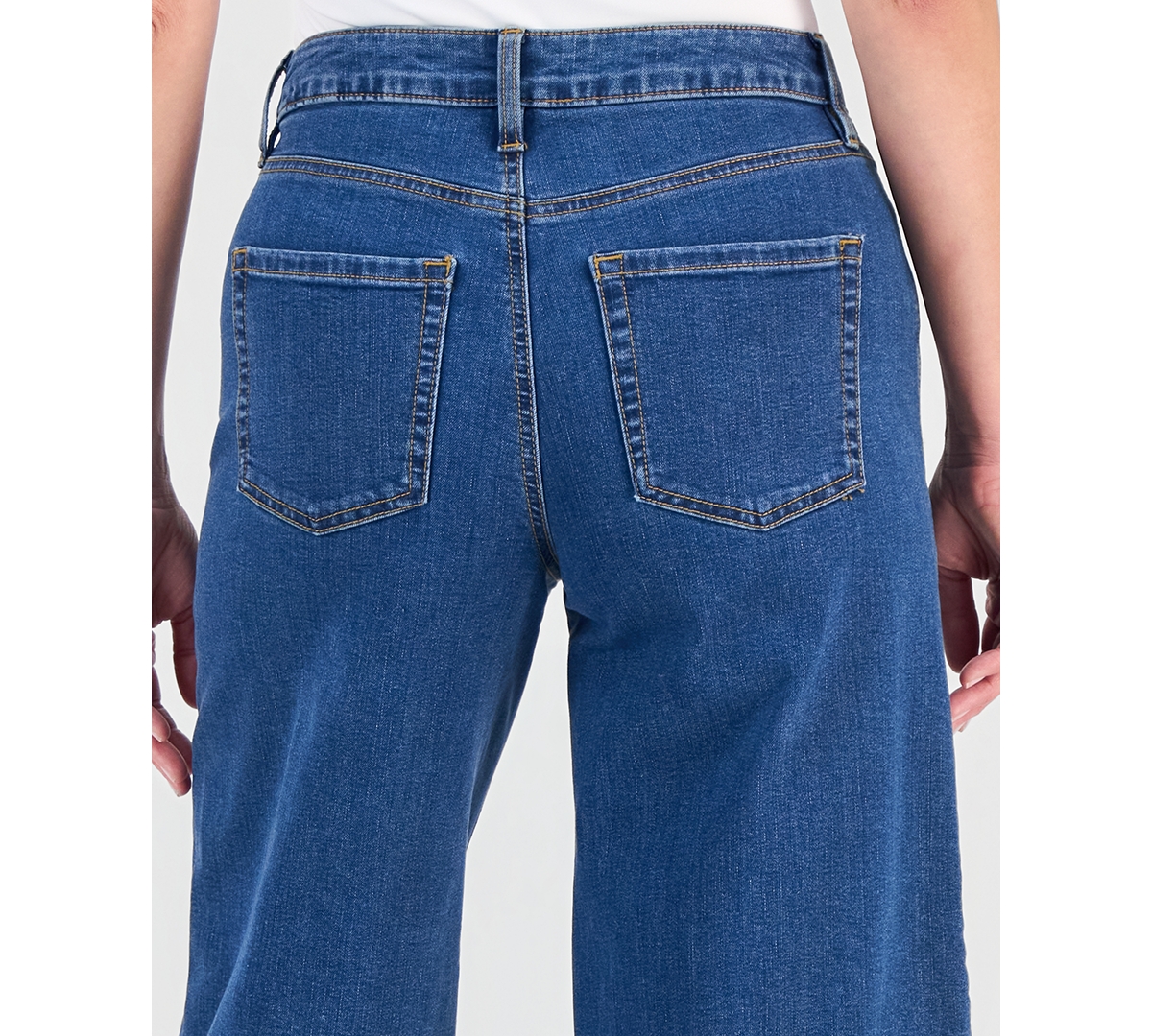 Style & Co Women's Embroidered High-Rise Wide Leg Cropped Jeans, Macy's Exclusive