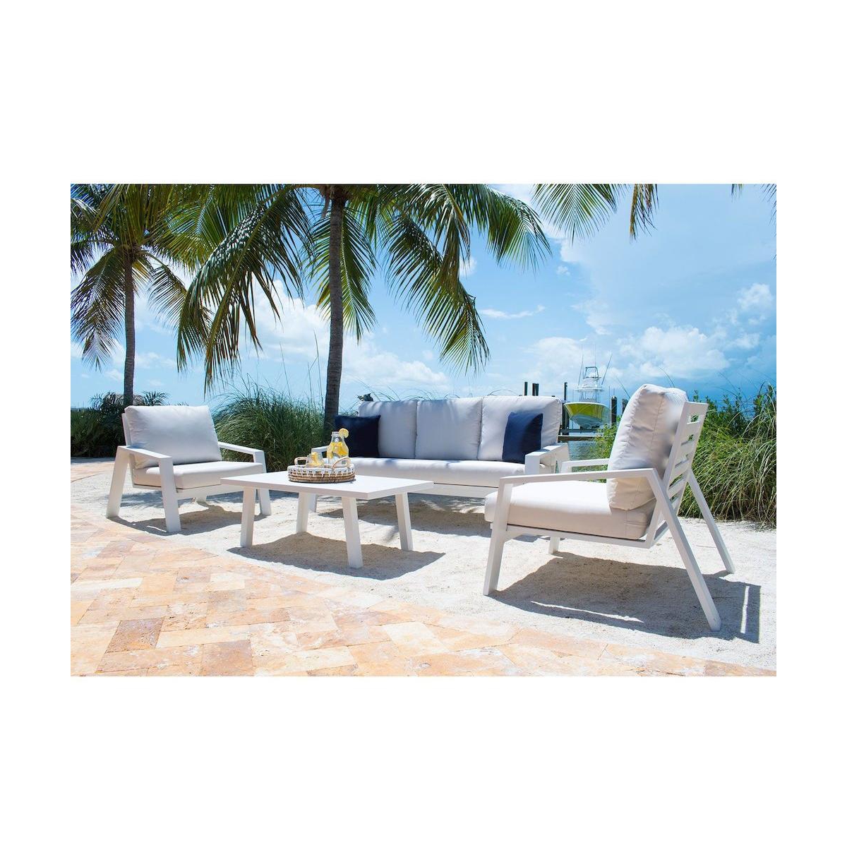Panama Jack Outdoor Panama Jack Mykonos Coffee Table with Glass