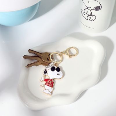 Joe Cool Keychain, Gold-Tone Enamel Bag Charm