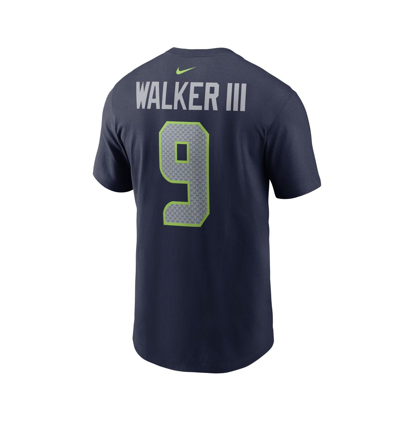 Мужская футболка Nike Kenneth Walker III College Navy Seattle Seahawks Player Name & Number — фото 3