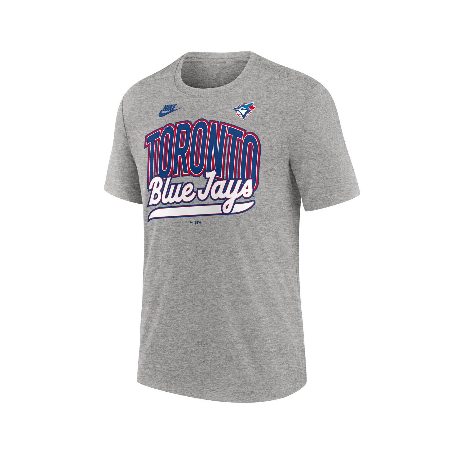 Men's Heather Gray Toronto Blue Jays Cooperstown Collection Retro Tri-Blend T-Shirt
