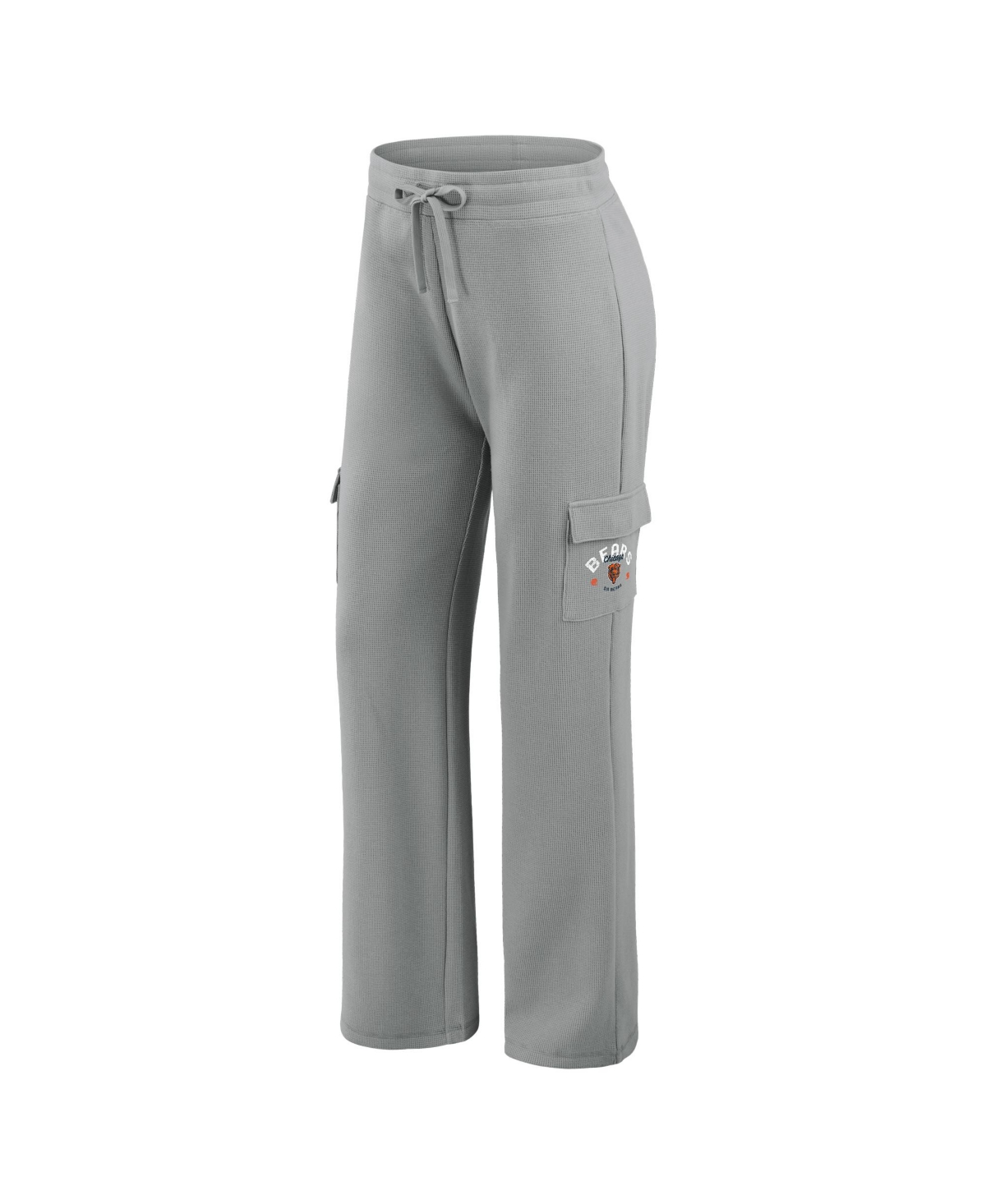 Wear By Erin Andrews Women's 2-piece Gray Chicago Bears Waffle-knit Long-sleeve Hoodie And Lounge Pant Set In Gray