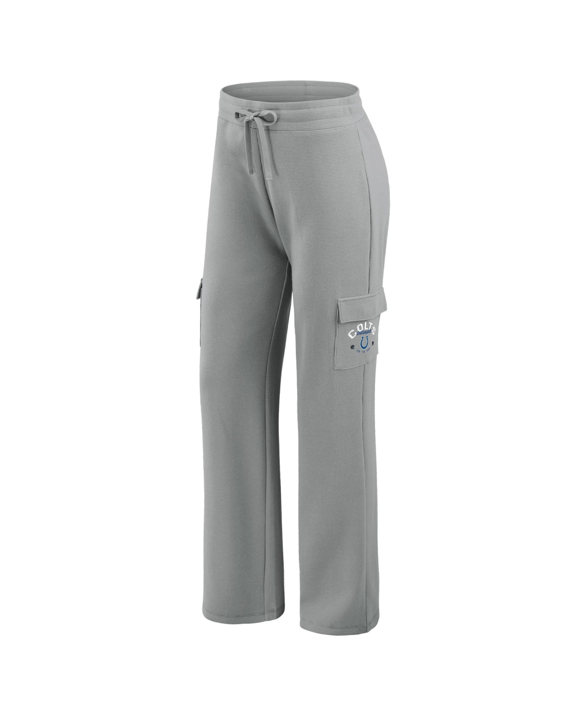 Wear By Erin Andrews Women's 2-piece Gray Indianapolis Colts Waffle-knit Long-sleeve Hoodie And Lounge Pant Set In Gray