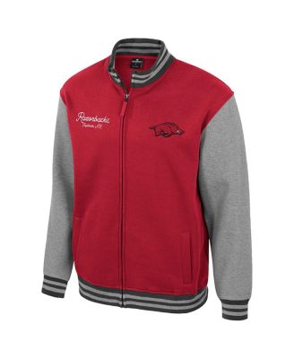 Men's Cardinal Arkansas Razorbacks Ambi-Turner Full-Zip Varsity Jacket