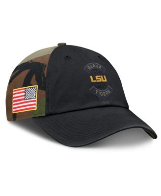 Men's Black/Camo LSU Tigers 2025 Military Appreciation Club Adjustable Hat