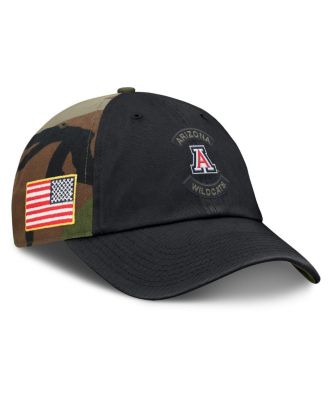 Men's Black/Camo Arizona Wildcats 2025 Military Appreciation Club Adjustable Hat