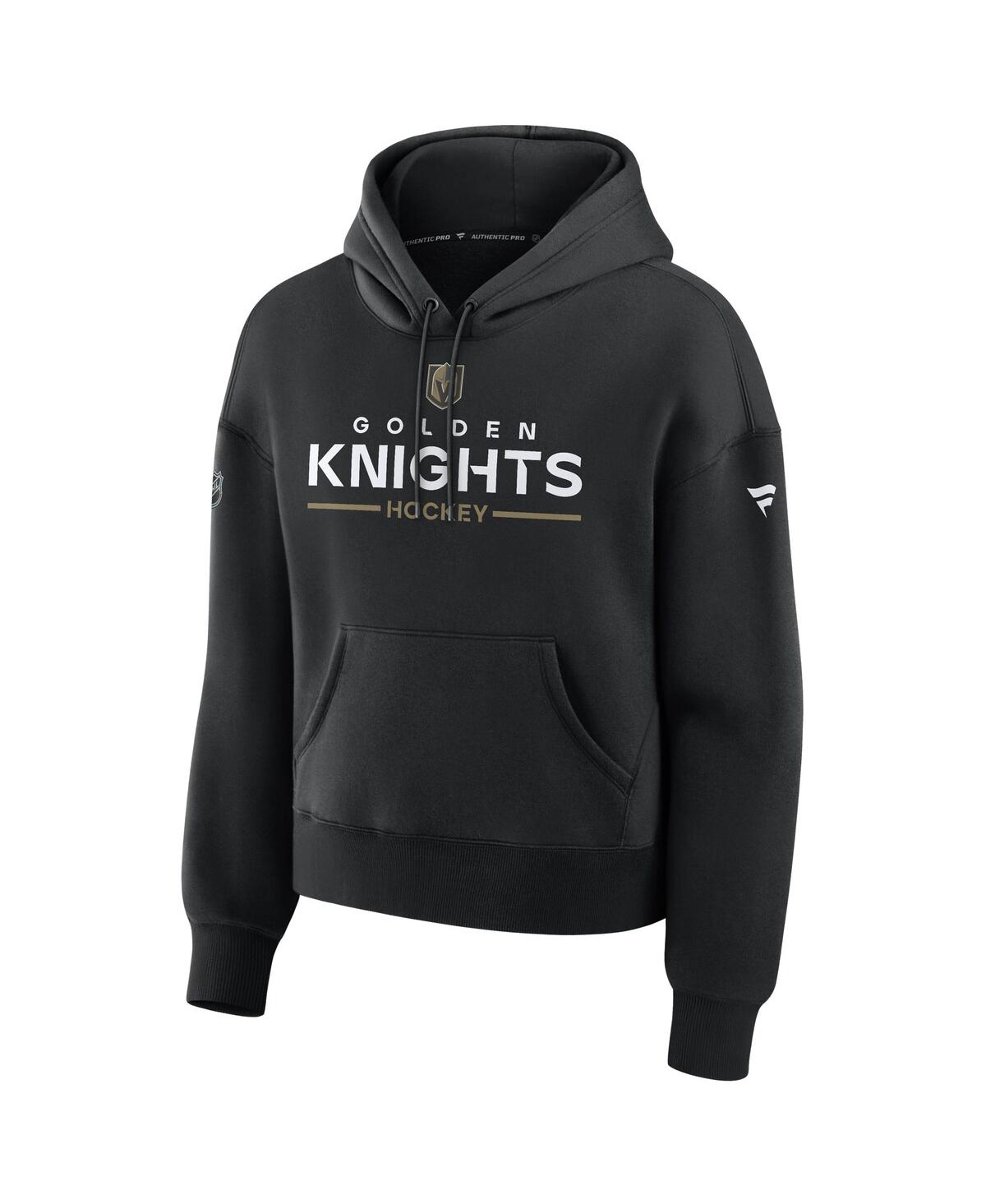 Fanatics Women's Black Vegas Golden Knights Authentic Pro Primary Pullover Hoodie In Black