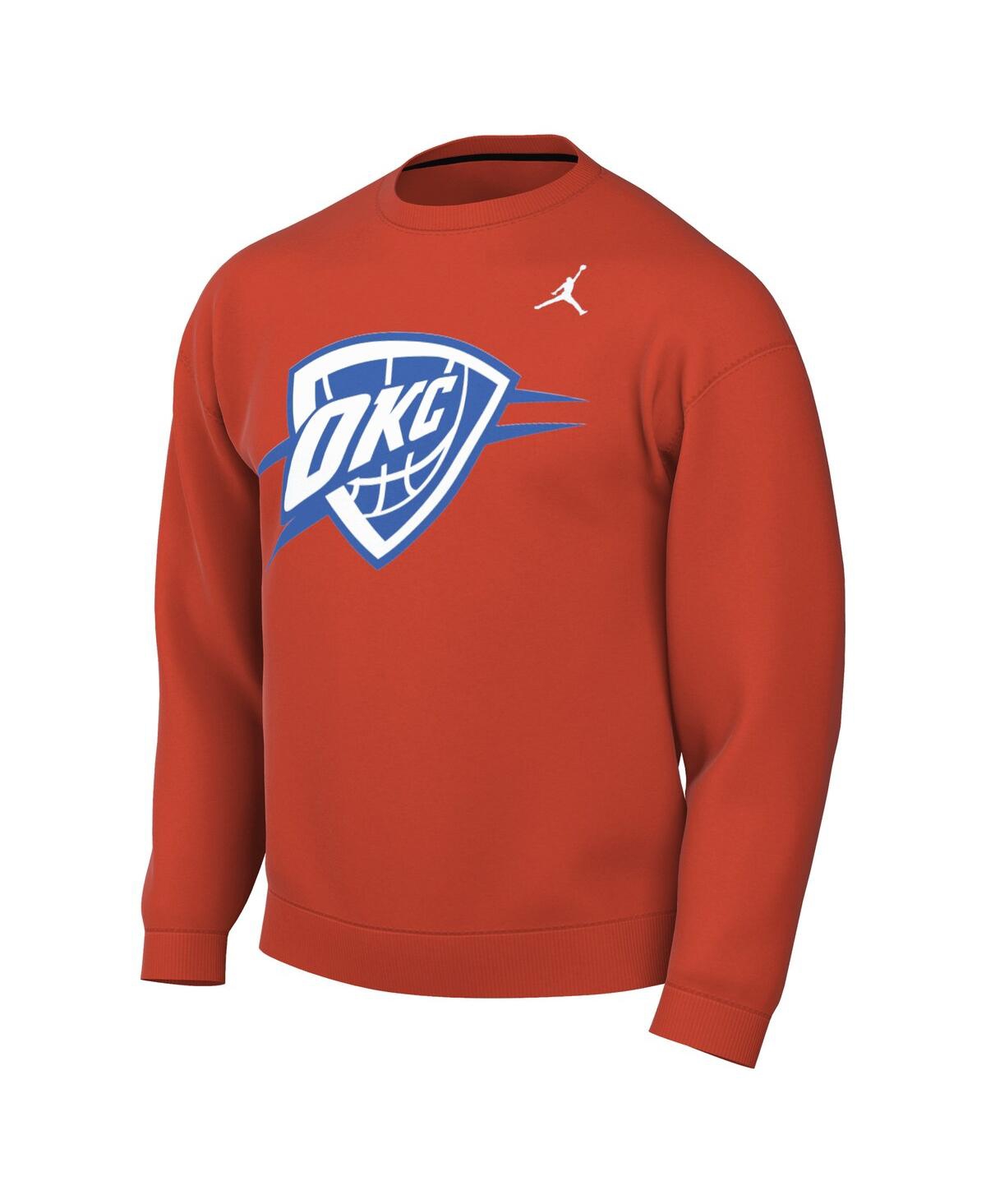 Jordan Men's Orange Oklahoma City Thunder Statement Edition Sweatshirt In Red