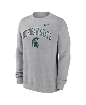 Men's Gray Michigan State Spartans Arch Pullover Sweatshirt
