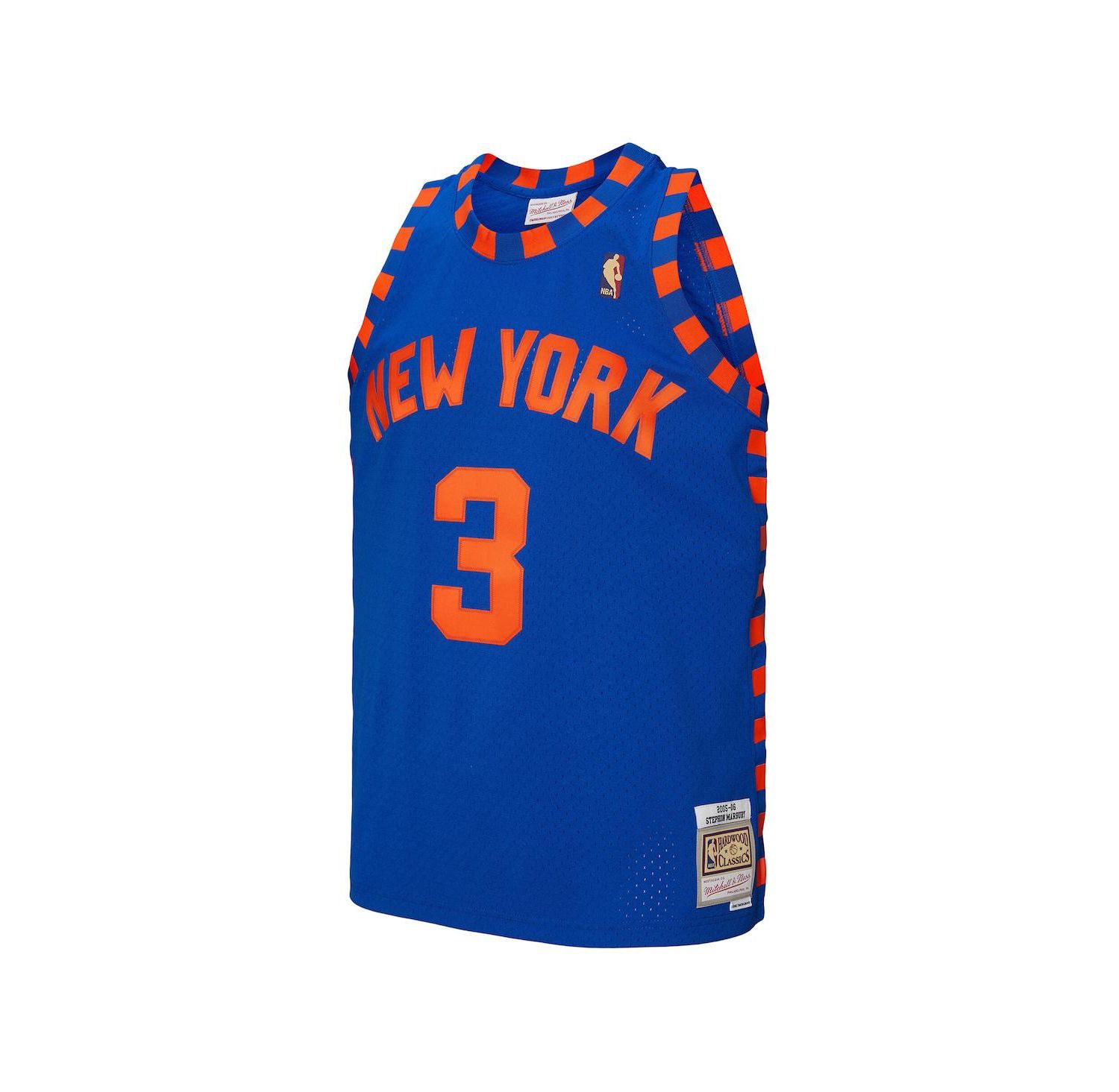 Men's Stephon Marbury Blue New York Knicks 2005/06 Hardwood Classics Swingman Jersey