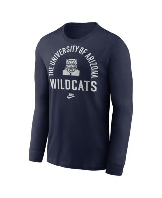 Men's Navy Arizona Wildcats Legacy Arched Logo Long Sleeve T-Shirt