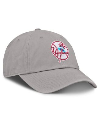 Men's Gray New York Yankees Cooperstown Collection Club Adjustable Hat