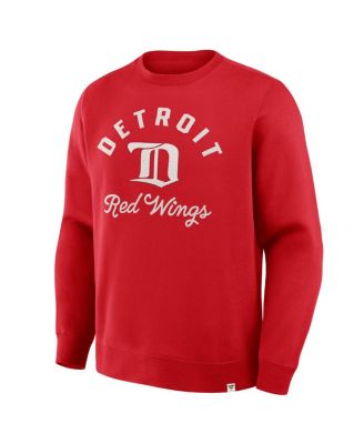 Men's Red Detroit Red Wings Vintage Stickler Sweatshirt
