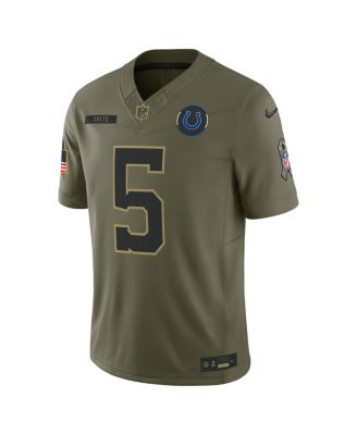 Men's Anthony Richardson Sr. Olive Indianapolis Colts 2025 Salute to Service Limited Jersey