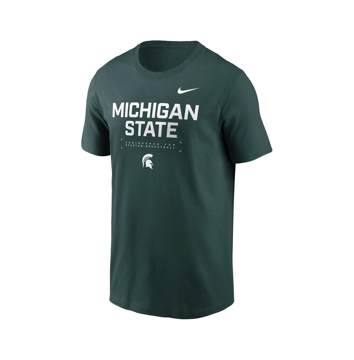Мужская футболка Nike Green Michigan State Spartans 2025 Courtside Basketball Performance — фото 2