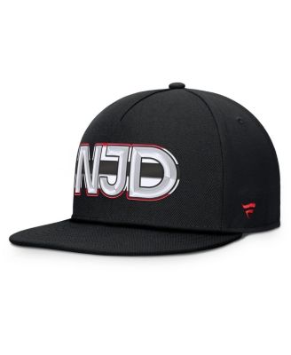 Men's Black New Jersey Devils Authentic Pro Rink Team Code Snapback Hat