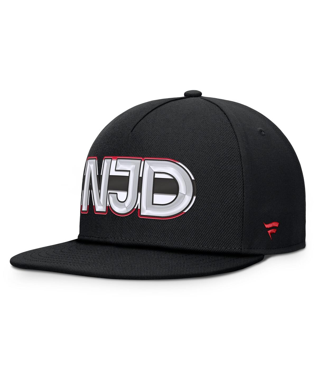 Fanatics Men's Black New Jersey Devils Authentic Pro Rink Team Code Snapback Hat