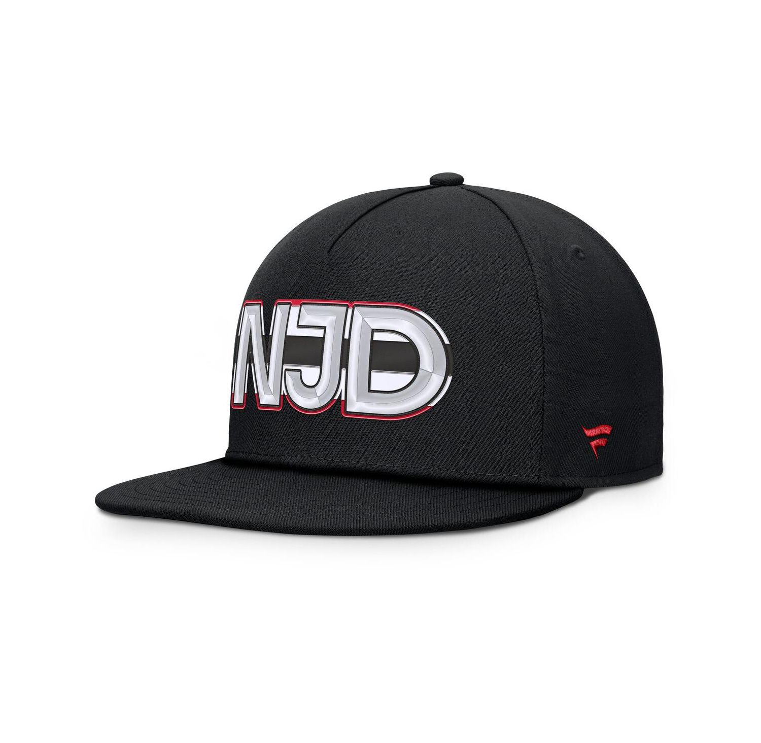 Men's Black New Jersey Devils Authentic Pro Rink Team Code Snapback Hat